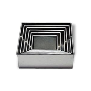 Set of 6-Piece Square Shape Cake Baking Pans 6″-16″ (3″ DEEP)