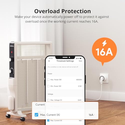 SONOFF S60TPF Enchufe Inteligente Wi-Fi (con Monitoreo Energético),Programar el Encendido/Apagado, Ahorro Energía, Compatible con Alexa y Google Home - imagen 5