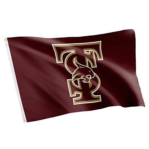 Desert Cactus Texas State University TXST Flag - 3 x 5 Feet Bobcats Banner, Indoor/Outdoor Durable Fabric, 100% Polyester Design (Style 4)
