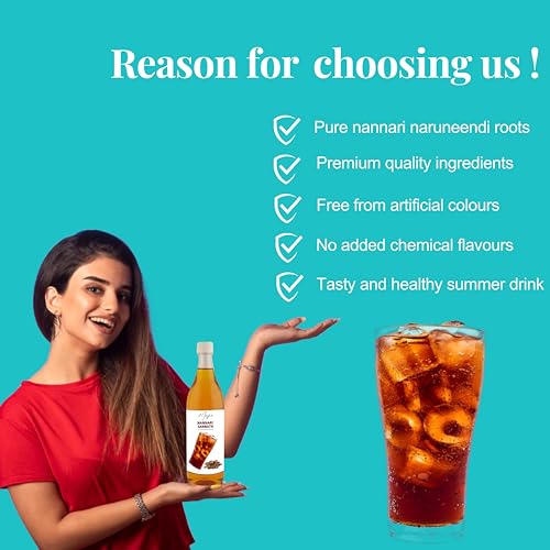 Image of Majio Original Kerala Traditional Nannari Sarbath Nannari, Naruneendi Syrup A Refreshing Drink From Kerala Pack Of 1000Ml Liquid