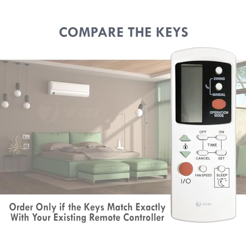 Image of 7SEVEN Compatible AC-39 Original AC Remote for Blue Star Window and Split Air Conditioner Remotes Control and Make Sure existing Remote of Bluestar AC Match Same with Each Feature or Function.