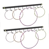 2 Pcs Wall Mount Hula Hoop Holders for Obstacle Course, Metal Gymnastic Hoops Storage Rack for Kids Adults, Exercise Jump Rope Target Stand