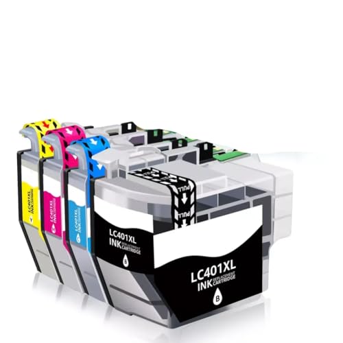 Cartouche d'encre LC401XL compatible avec MFC J1010DW et J1170DW pack de 4 couleurs BCMY