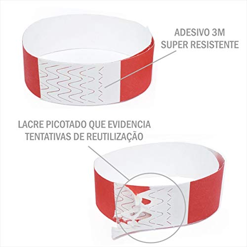 Pulseira de Identificação para Festas Tyvek Econômica Amarela (100)