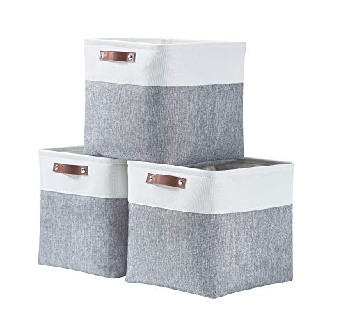 AlphaHome Faltbare Aufbewahrungsboxen aus Leinenstoff Cover