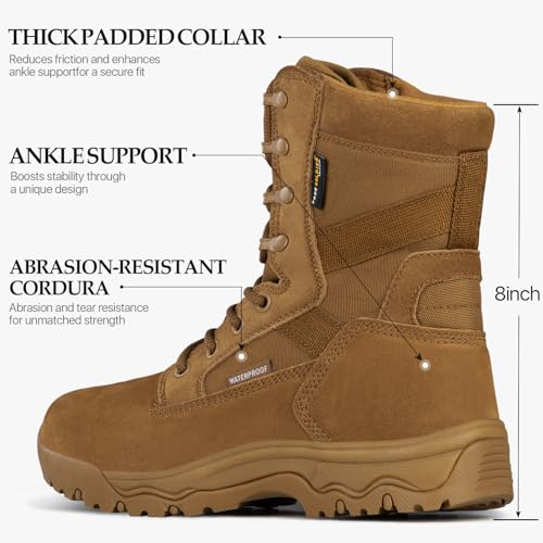Image of FREE SOLDIER Men's LT Military Tactical 8 inch Daily Work Boots