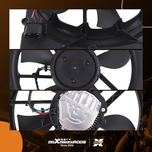 Image of maXpeedingrods Engine Radiator Cooling Fan Assembly for Jeep Compass 2.0L L4 2017, for Jeep Compass 2.4L L4 2017-2021 Replacement 68249185AA 68249185AB