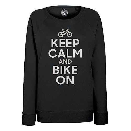 Sweatshirt femme keep calm and bike on cadeau parfait pour cycliste active