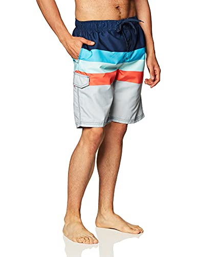 Image of Kanu Surf Men's Big Viper Extended Size Stripe Swim Trunk