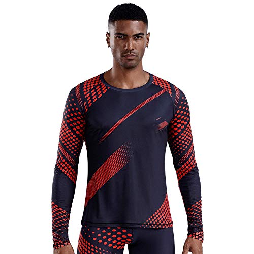 Image of OEBLD Compression Pants Men Thermal Underwear Set Base Layer Dry Tights Gym Running Leggings Long Sleeve Shirt