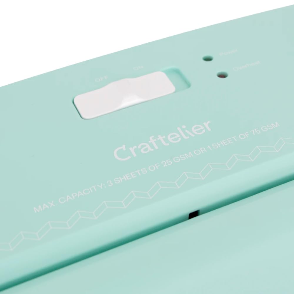 Craftelier - Máquina Cortadora de Papel Corrugado, CREA Relleno para Cajas | Pack 100 hojas papel seda incluido, capacidad cesta 8,5 L, ancho entrada papel A4 22 cm, 2 cepillos arrugadores, scrapbooking
