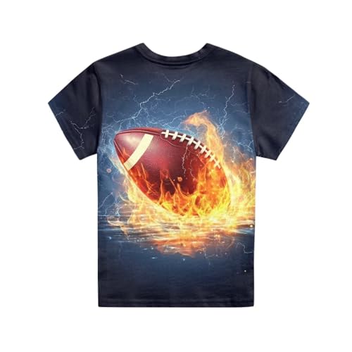 Image of JEOCODY Boys Girls Graphic Tees Funny 3D Printed Short Sleeve T-Shirts 3-16T