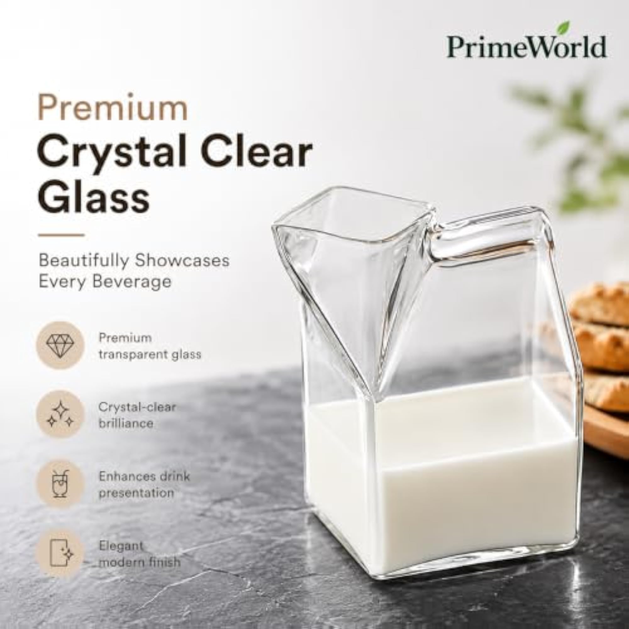 Clear Glass Coffee & Tea Cup Set of 6, 150 ML
