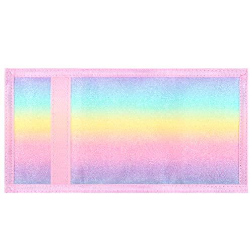 Image of Kids Wallet for Boys Girls Teens Trifold, Canvas Toddler Wallet for Boys, Cute Zipper Wallets Youth with Coin Pocket Card Holders, Novelty Wallets for Childrens Birthday Gifts, Rainbow Glitter