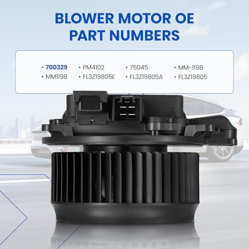 Image of HVAC Blower Motor 700329 FL3Z19805E Compatible with Ford Expedition F-150, Compatible with Ford F-250 /F-350 /F-450 /F-550 /F-600 Super Duty, A /C Blower Motor Assembly for Navigator