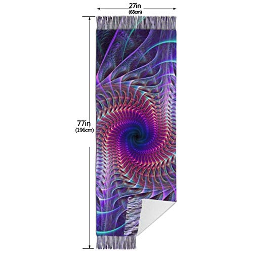Women Ladies Girls Soft New Purple Tie Dye Psychedelic Trippy Art Cashmere Scarf Blanket Large Soft Pashmina With Tassel Elegant Dress Shawl Wrap For Wedding Party Daily Wear2