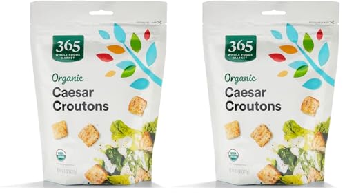 Image of 365 by Whole Foods Market, Organic Caesar Croutons, 4.5 Ounce (Pack of 2)