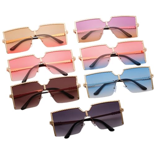 Lunettes oversize sans monture légères et multicolores pour l'été - 2