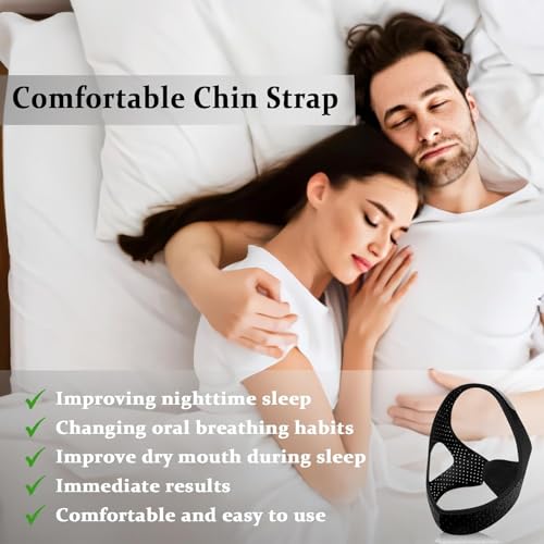 chin strap for sleepingcomfortable anti snoring devicesadjustable breathable chin strap for cpap users