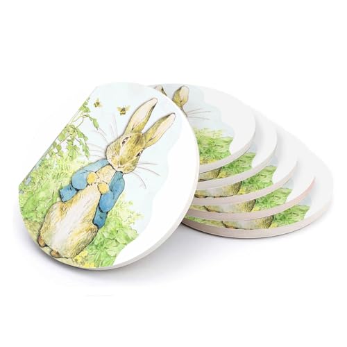 Dessous de verre Pierre Lapin en céramique pour un goûter d'enfant élégant et soigné
