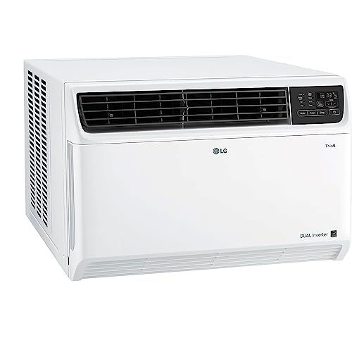 Lg Lw1822Ivsm 18,000 Btu Dual Inverter Smart Window Air Conditioner, Cools 1,000 Sq. Ft, Ultra Quiet Operation, Up To 25% Savings, Energy Star, Thinq, Amazon Alexa & Hey Google, 230/208V, White #TOP2