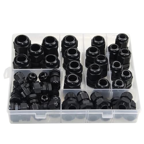 Prensaestopas de nailon PG7 PG9 PG11 PG13.5 PG16 PG19 pasacables impermeables negros 2