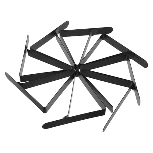 TOBBOMEY 8 Piezas 8 Pinzas Metálicas para Mantel de Acero Inoxidable, Resistentes al Viento, Tamaño Grande, Color Negro, Clips para Picnic al Aire Libre, Fijación Segura para Mesas de
