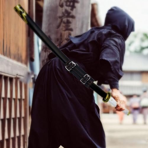 Nizirioo Katana Schwerthalter mit 105cm Gürtel Robuster Gürtel für bequemes Tragen Perfektes Cosplay und Samurai-Enthusiasten Zubehör für Nachstellungen Hochwertiges Accessoire für Samurai-Fans
