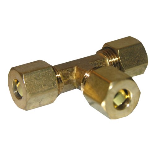 LASCO 17-6411 1/4-Inch Compression Brass Tee