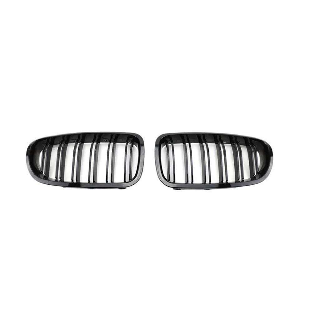Rejilla delantera premium de doble listón negro brillante para Serie 5 2010-2017 4