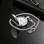 BOSHIYA Smooth Quartz Pocket Watches for Men Classic Arabic Digital Luminous Dial & Day Date Pocket Watch with Chain Christmas Graduation Birthday Gifts - Image 5