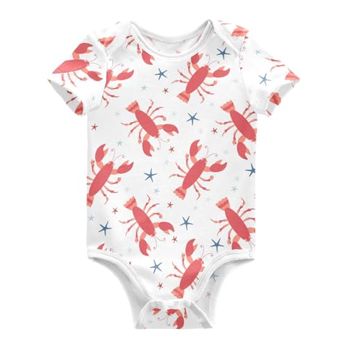 Image of Ollabaky Unisex Baby Bodysuits Short-Sleeve Cotton Baby Clothes for Girls Boys 0-24 Months