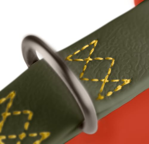 HUNTER Hundehalsband Havanna MINI, Farbe: grün/orange, Strukturgewebe mit Kunststoffummantelung, breit, komfortabel, langlebig, reißfest, witterungsbeständig, pflegeleicht, Gunmetal-Look, Größe: 40