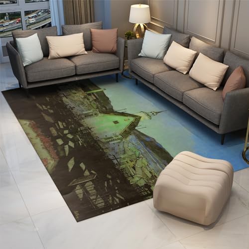Tapis de nuit imprimés grand format 150x240cm lavable et antidérapant - 3
