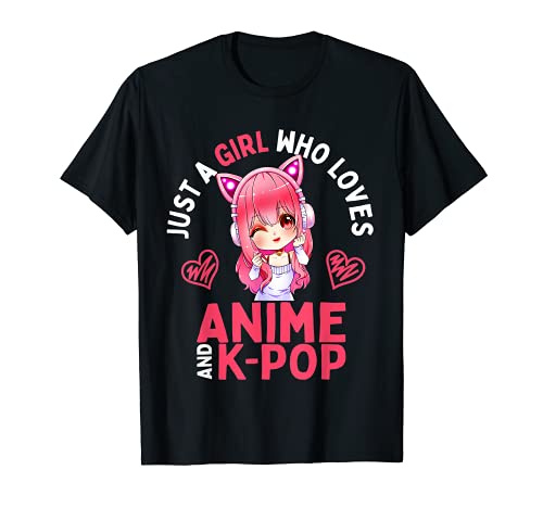 Solo Una Chica Que Ama El Anime Y Kpop Merch K Pop Regalo Camiseta Cover