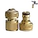 1 zestaw/2 sztuk mosiężny adapter wody ogrodowej G1/2 ''3/4'' gwint kran szybkozłączka, 1/2 Cal wąż pistolet na wodę złączki do pralki