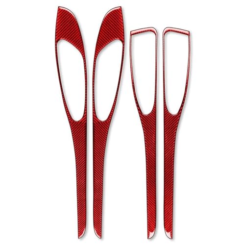 Autocollant cadre de porte Alfa Romeo Stelvio 2016-2022 carbone rouge