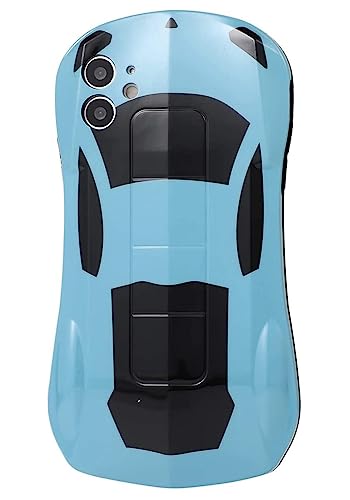 JIATAY Phone Cases for iPhone 12 Pro Max Case for Men Boys, Cool Phone Case 3D Cartoon Car Shape TPU Soft Bumper Case Apply to iPhone 12 Pro Max for Women Girls （Blue）