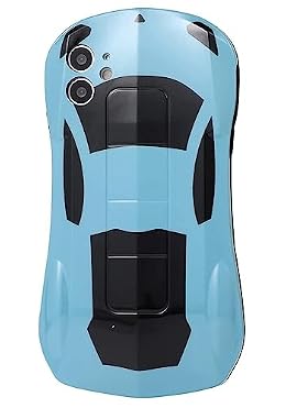JIATAY Phone Cases for iPhone XR Case for Men Boys, Cool Phone Case 3D Cartoon Car Shape TPU Soft Bumper Case Apply to iPhone XR for Women Girls (Blue)