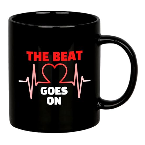 Taza de cerámica negra 11 oz apta microondas miniatura 1