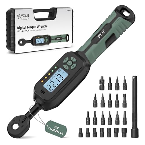 1/4 Torque Wrench Digital(1.1-22.2Ft.Lb) ±2 % Accuracy Digital
