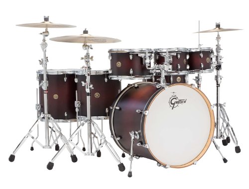 Gretsch CM1E826PSDCB 2014 Catalina Maple 6-Piece Shell Pack with 8' Tom Tom, Satin Deep Cherry Burst