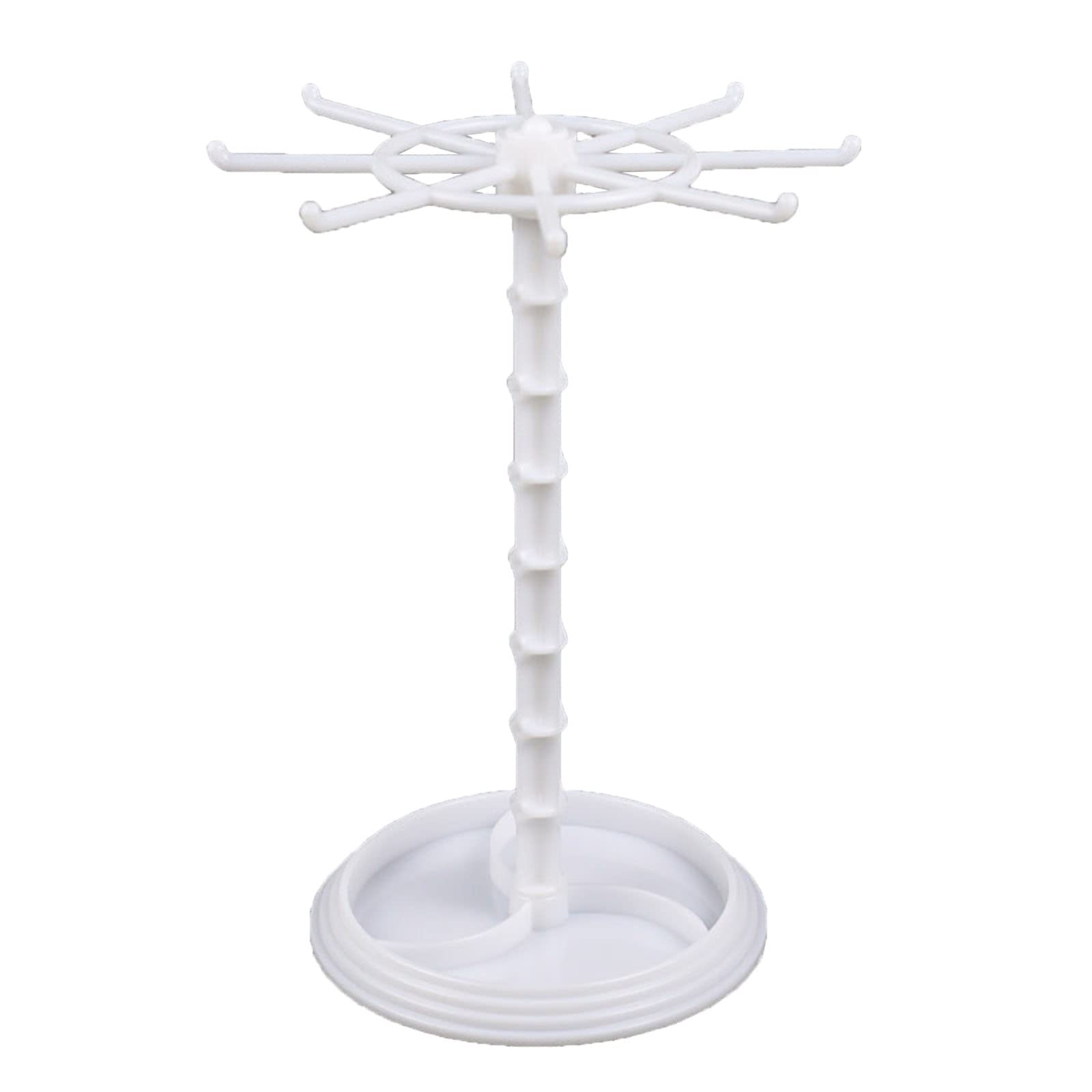 Jewelry Organizer Rotating Display Stand Necklace Storage Rack for Earrings Watch Showcase Rotating Display Stand for Shows Selling Earrings Bracelets Necklaces with Hooks