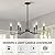 ACANER Black Chandelier for Dining Room, 6-Light Farmhouse Kitchen Light Fixtures Over Table, 26" Rustic Candle Chandelier for Bedroom, Foyer, Hall, Living Room, Entryway