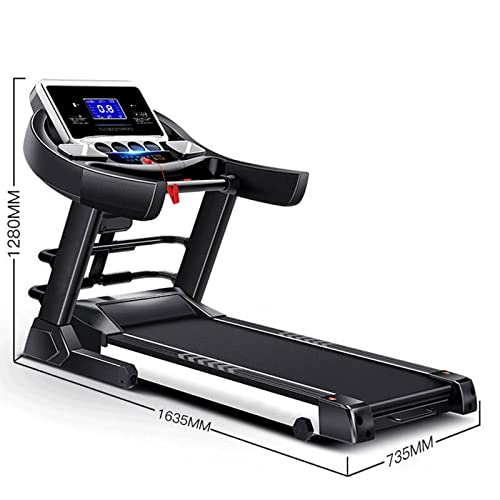 Image of Home Folding Shock-Absorbing Mute Multi-Function Treadmill with Massage Machine Fitness Equipment Treadmill (Black)