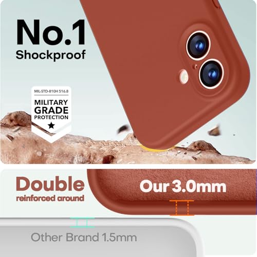 Image of LOVE 3000 Designed for iPhone 17 Case, Premium Silicone [Compatible with Magsafe][Soft Anti-Scratch Microfiber Lining] Shockproof Protective Phone Case for Men Women 6.3 inch, Caramel