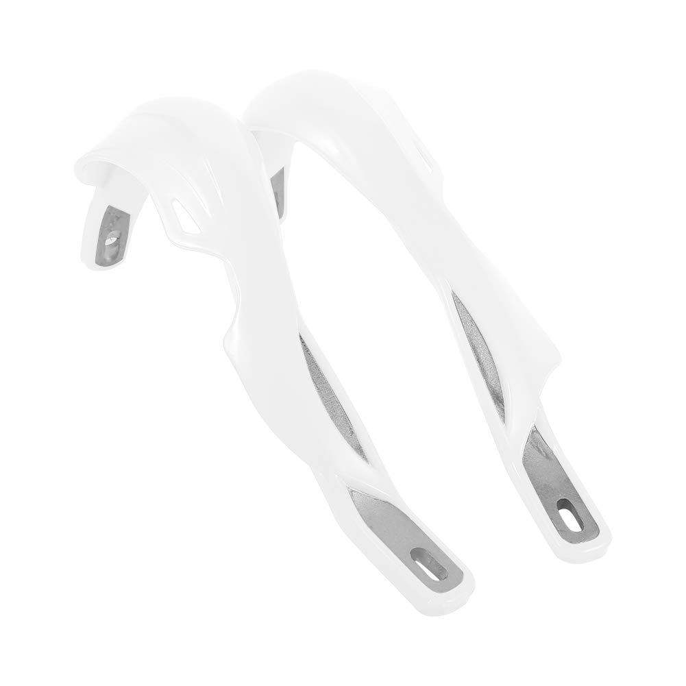 Paramani universali per moto, protezione manubrio per bici da cross, custodia in plastica solida con telaio in lega di alluminio per la massima durata, paramani facile da (Bianca)