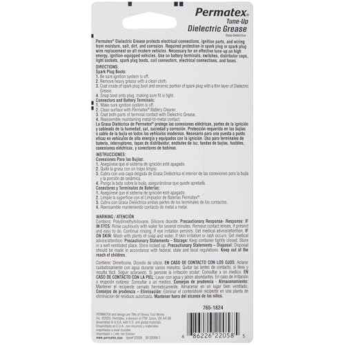 Permatex 22058 Dielectric Tune-Up Grease, 3Oz. - High Performance Dielectric Grease Used To Protect Terminals, Spark Plugs, Wiring And Other Electrical Connections Against Salt thumb #1