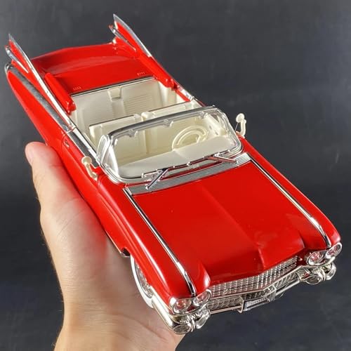 Image of 1:24 Scale Cadillac Eldorado Toy Car for Kids Diecast Metal Model Car Collection with Light Sound Pull Back Openable Door