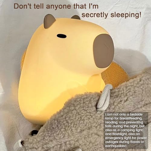 Veilleuse capybara silicone lampe LED squishy intensité variable - 7